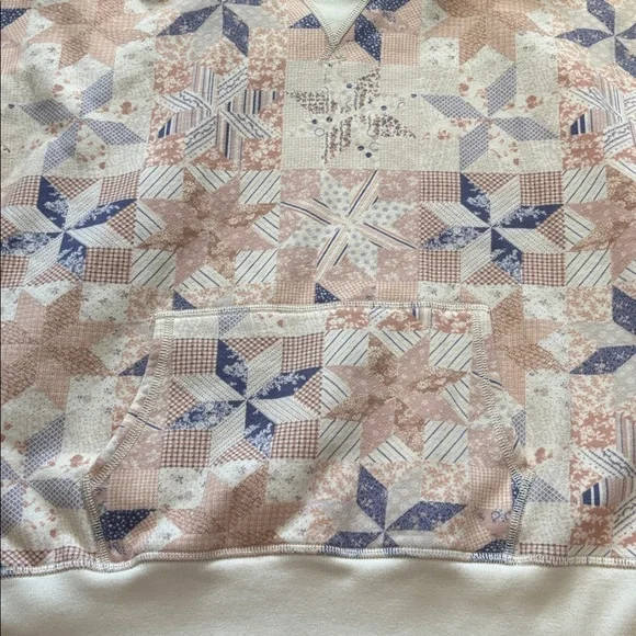 American Eagle Creams and Blues Geometric Design Hoodie Size XS - Picture 5 of 11